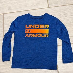 Under Armour Kids Long Sleeve Shirt in Blue and Orange